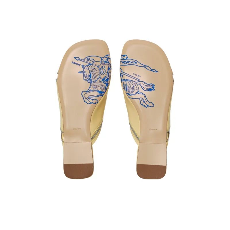 Burberry Slip Resistant Slide Slippers Women's Yellow Narcissus-5