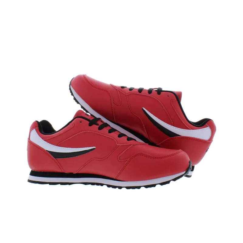 FILA Durable Breathable Low Top Running Shoes Men's Red-1