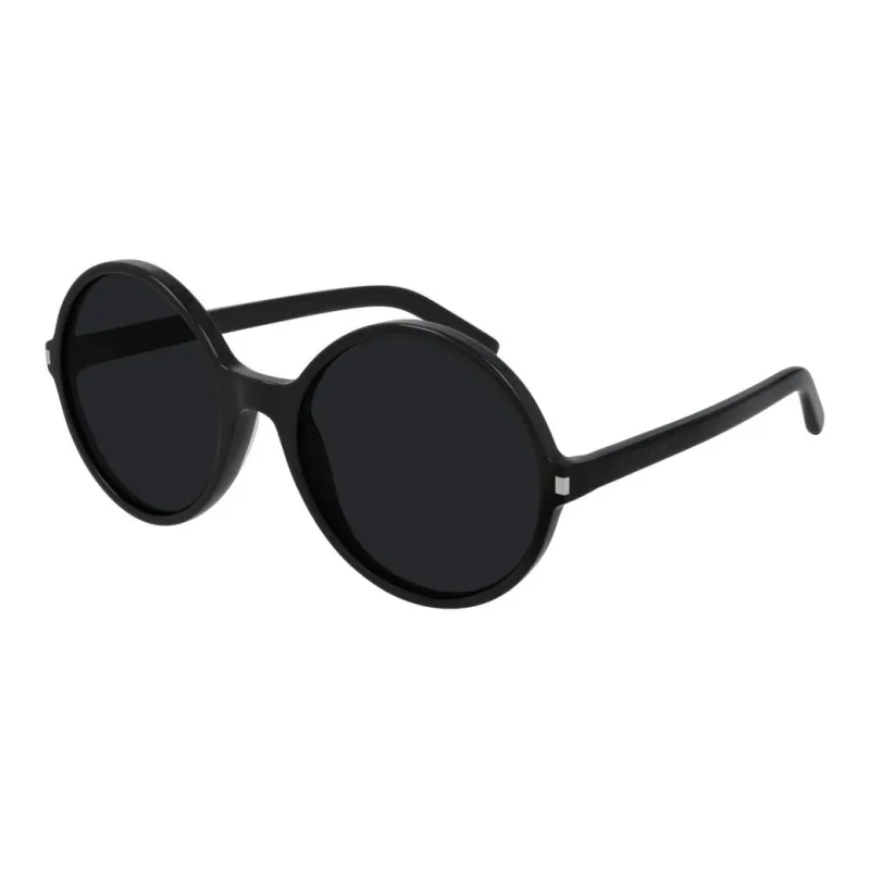 SAINT LAURENT Acetate Round Sunglasses Women's Black-0