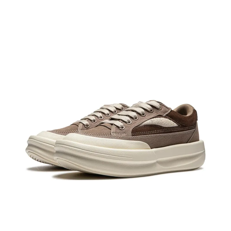 LiNing Slip Resistant Low Top Casual Shoes Unisex Brown-2