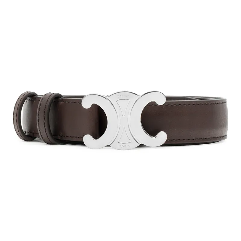 CELINE Medium Triomphe Belt In Natural Calfskin-2