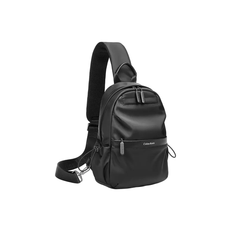 COLINS KEIRS Nylon Fabric Oxford Sling Bag Medium Size Unisex Black-2