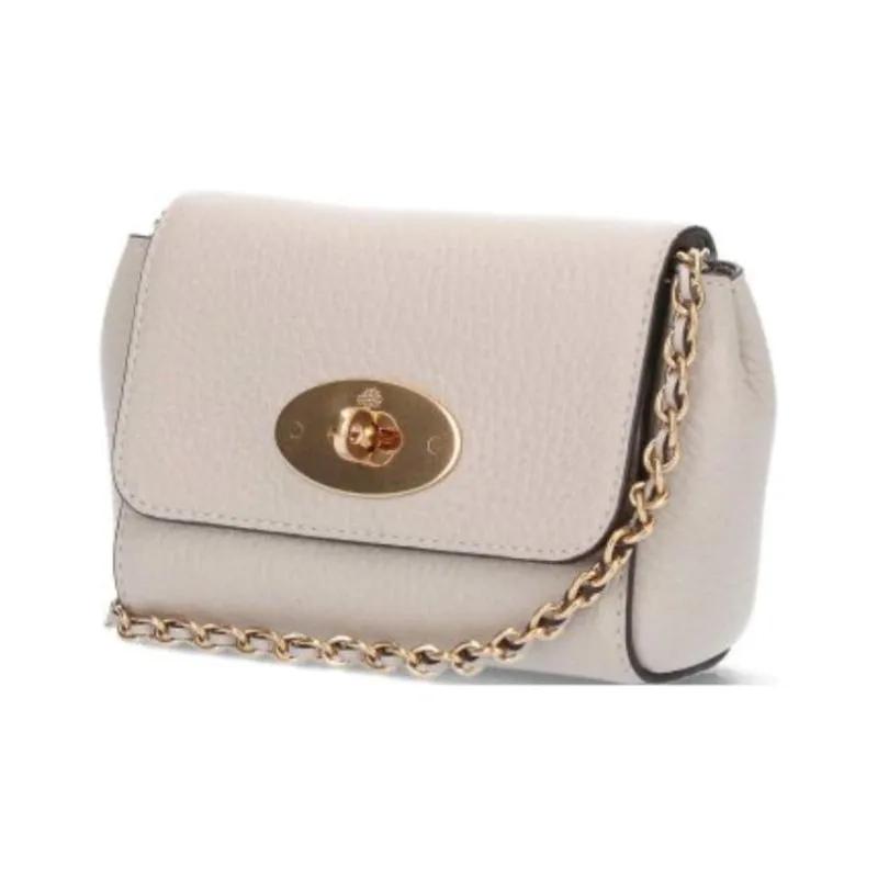 Mulberry Lily Leather Shoulder Bag Women's Gray-1