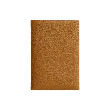 HERMES Mysore Goat Skin Card Holder Mini Women's 28 Caramel Caramel