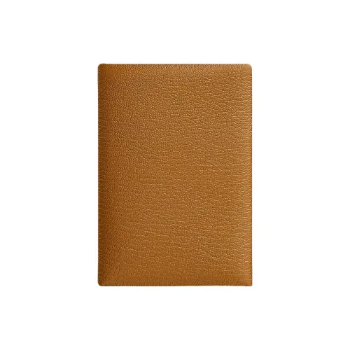 HERMES Mysore Goat Skin Card Holder Mini Women's 28 Caramel Caramel