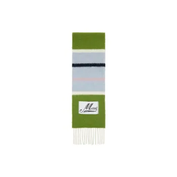 MARNI Logo-patch Striped Scarf