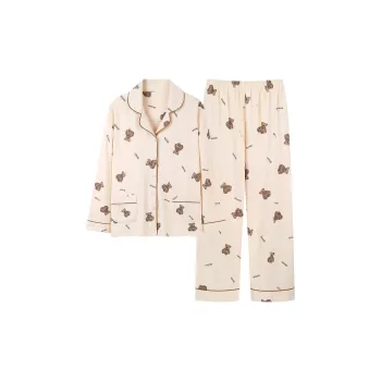 Top Melon Pajama Set Women's Apricot