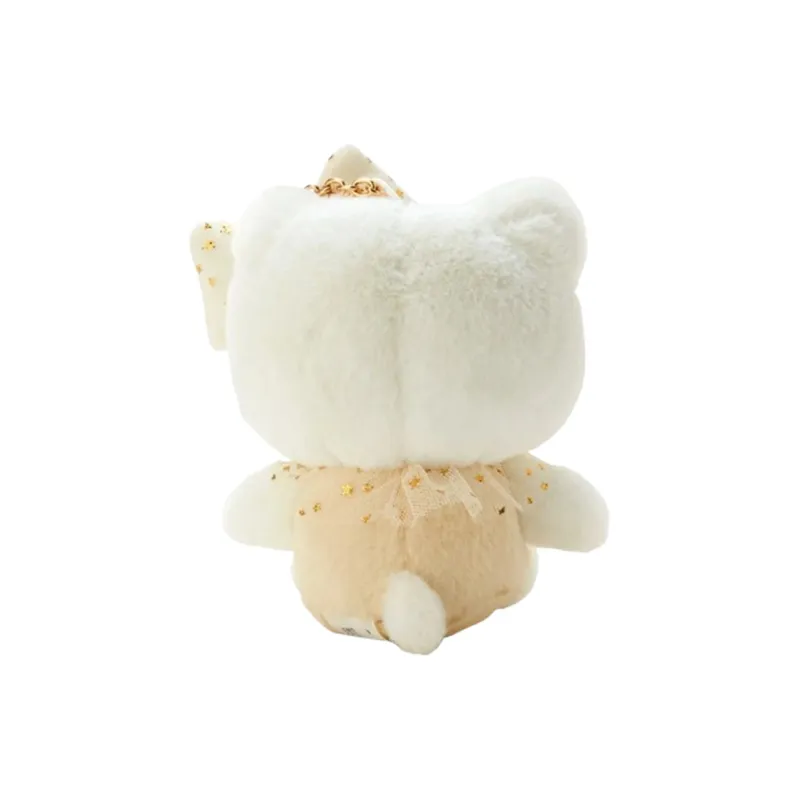 Sanrio White Winter Collection Hello Kitty Keychain Mascot Dolls Plush Pendant 13cm High-2