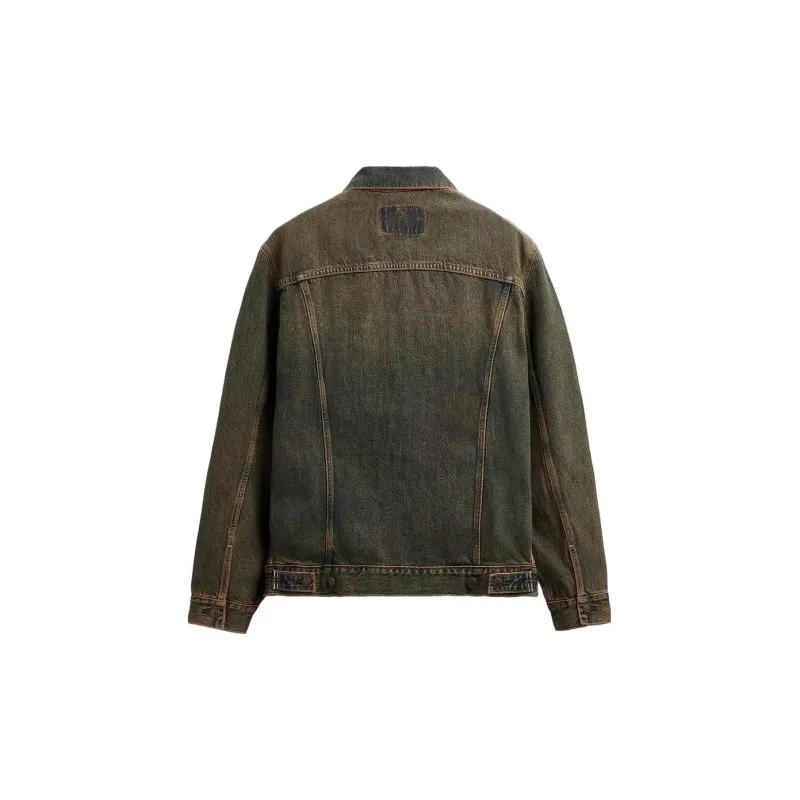 ZARA Denim Jacket Men's Green/Blue-1