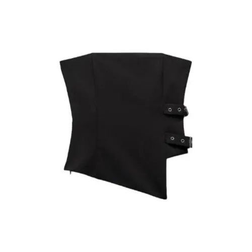 ZARA Strapless Tops Women's Black