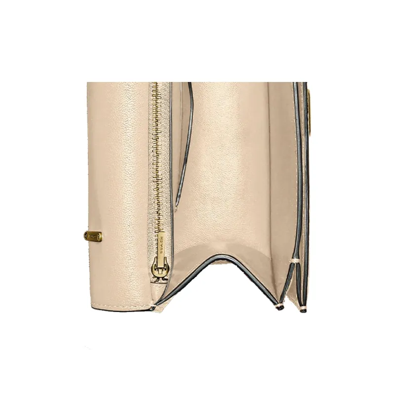 COACH Alie Leather Chain Bag, Handbag, Shoulder Bag, Crossbody Bag Small Size Women's Ivory White-3