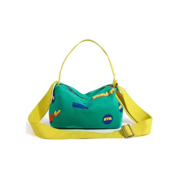 CHISIY Fabric Shoulder Bag, Crossbody Bag, Gym Bag Medium Size Unisex Fresh Look Green
