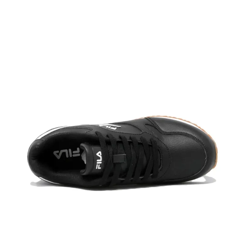 FILA Classico 18 Durable Breathable Low Top Running Shoes Men's Black White-1