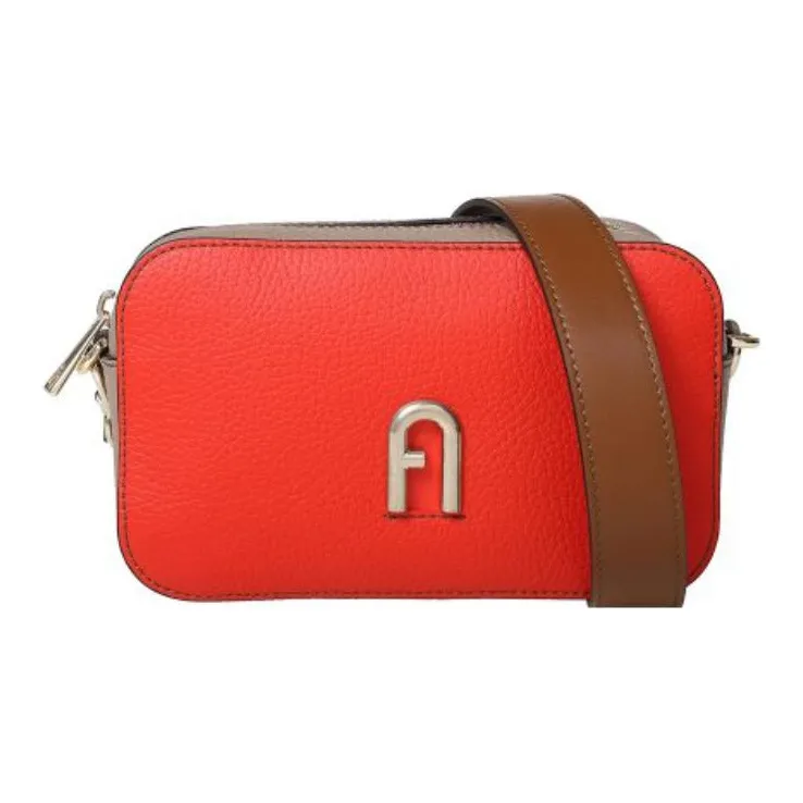 Furla Calfskin Shoulder Bag, Crossbody Bag Women's Orange-0
