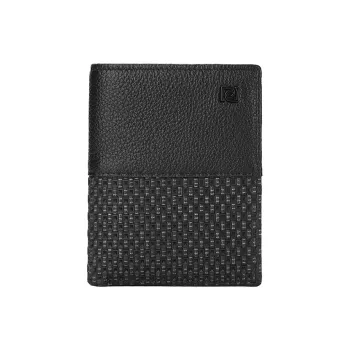 PIERRE CARDIN Top Grain Cow Leather Wallet Regular Men's Black