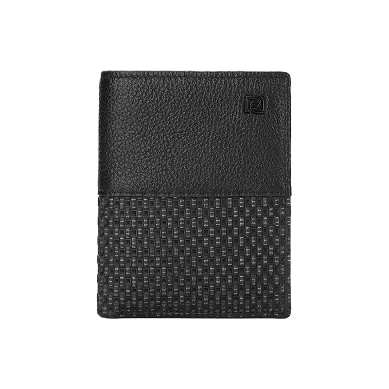 PIERRE CARDIN Top Grain Cow Leather Wallet Regular Men's Black-0