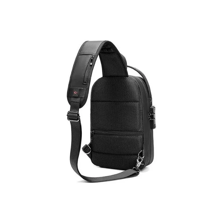 MingLu Fabric Shoulder Bag Crossbody Bag Backpack Sling Bag Regular Unisex Black-4