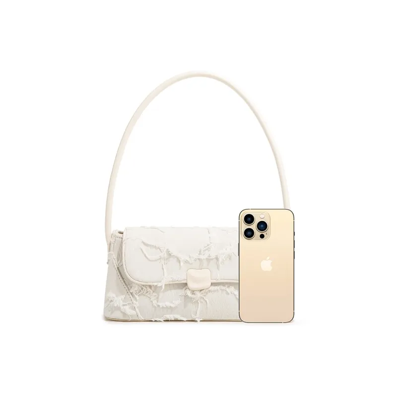 MACKJANICE Synthetic Leather Shoulder Bag Women's White-1