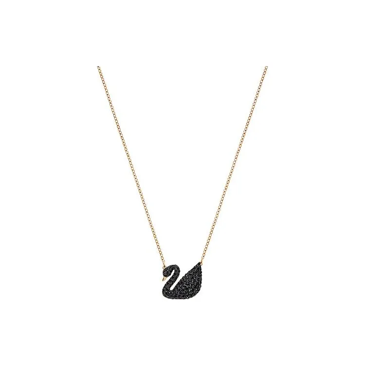 Swarovski Faux Crystal Stone Necklaces Women's Black-1