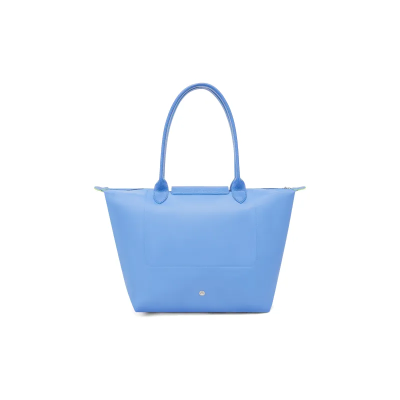 LONGCHAMP Canvas Tote Bag Shopping Bag Handbag Women's Blue-4