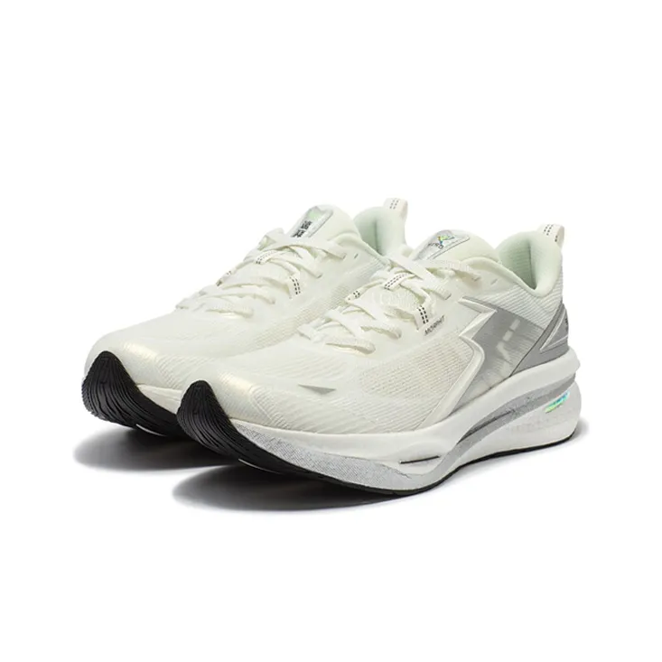 361° Float MIRO Cushioning Anti Slip And Wear Resistant Low Top Running Shoes Men's Silver White-2