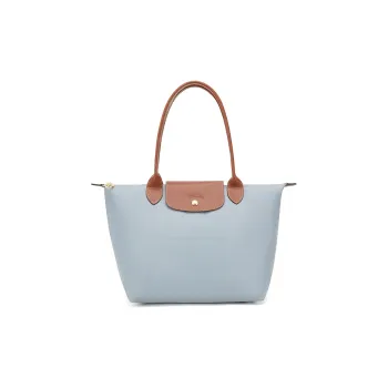 LONGCHAMP Le Pliage Recycled Canvas Tote Bag Shopping Bag Handbag Medium Size Women's Steel