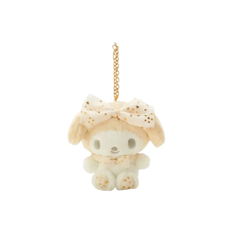 Sanrio White Winter Collection My Melody Keychain Dolls Plush Pendant 11cm Height-2