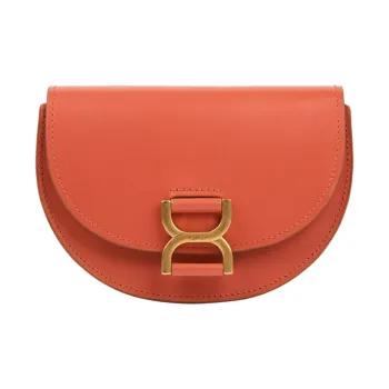 Chloe Marcie Calfskin Flap Bag Shoulder Bag Crossbody Bag Mini Women's Orange