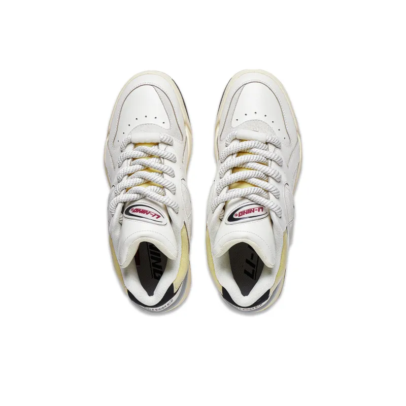 LiNing Shooting Star Cushioning, Wear Resistant Low Top Running Shoes Unisex Ecru-3