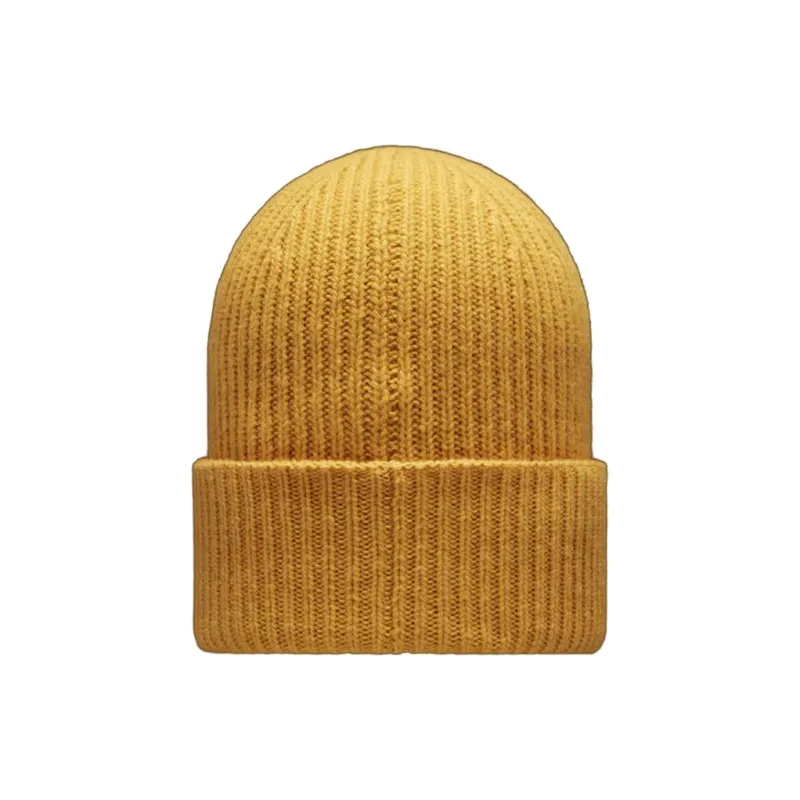 Moncler Velour, Wool, Cashmere Beanies Women's Yellow-1