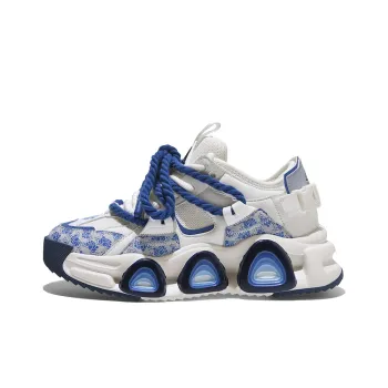 Masongarments Windstorm Collection Chunky Sneakers Unisex Low Top Blue And White Porcelain