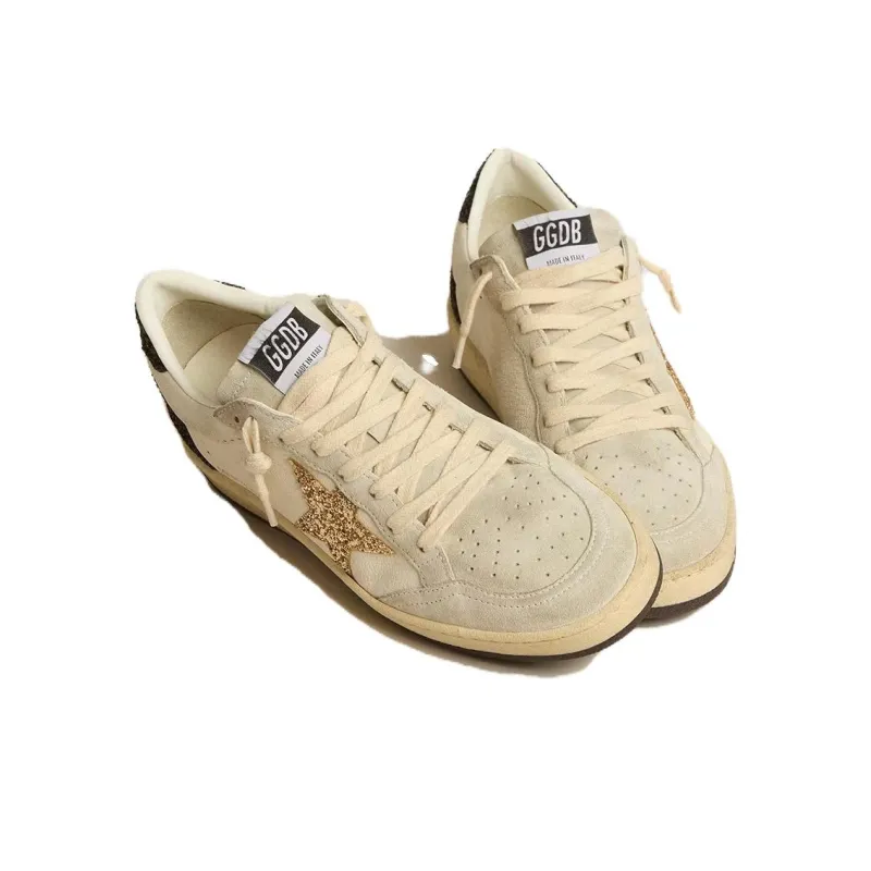 Golden Goose Ball Star Low Top Skateboard Shoes Women's Beige-2