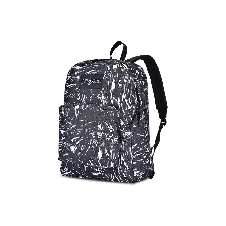 JanSport Fabric Backpack Unisex Black/White-1