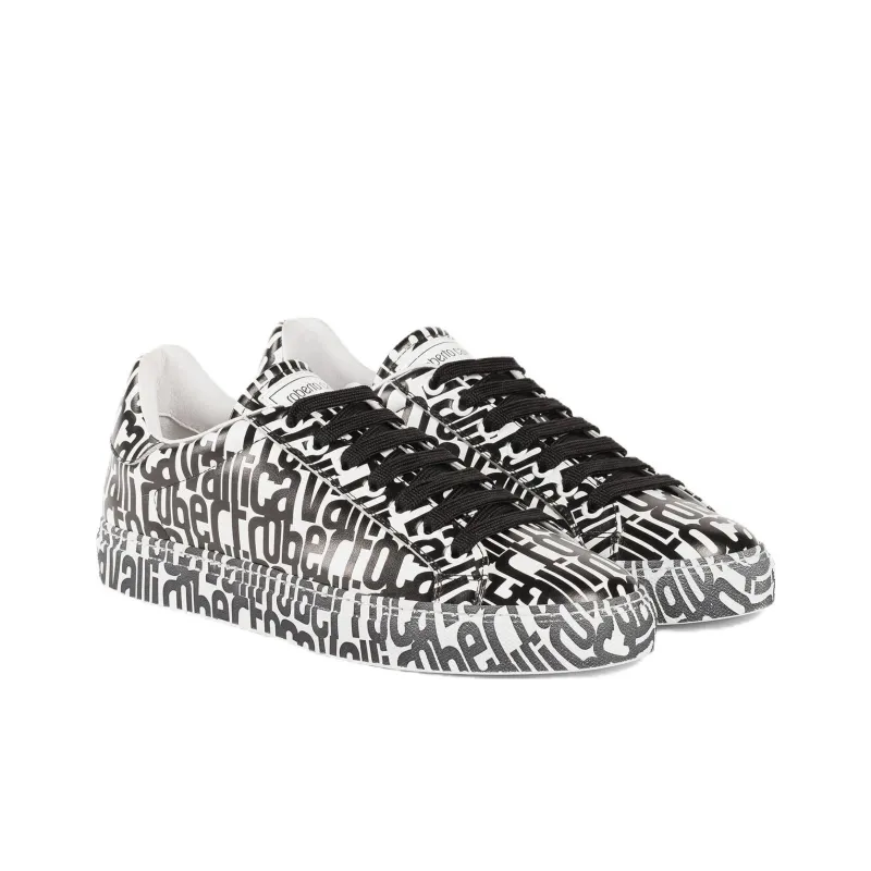 Roberto Cavalli Skateboard Shoes Men's Black-3