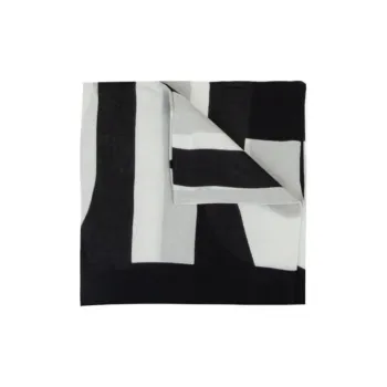 MOSCHINO Logo Embroidered Scarf