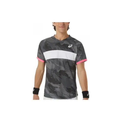 Asics MATCH GRAPHIC SS TOP T-Shirts Men Gray