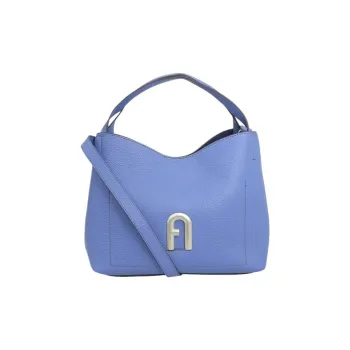 Furla Primula Leather Tote Bag Shopping Bag Shoulder Bag Handbag Small Size Women's Blue