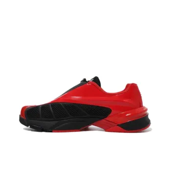 FILA Cushioning Wear Resistant Low Top Training Shoes Unisex Black Red