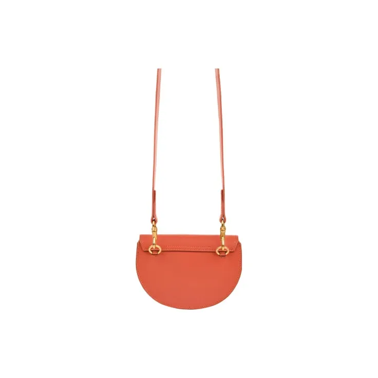 Chloe Marcie Calfskin Flap Bag Shoulder Bag Crossbody Bag Mini Women's Orange-2