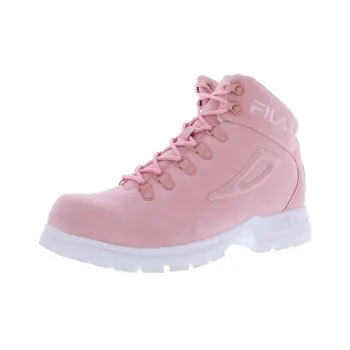 FILA Cushioning Wear Resistant High Top Outdoor Shoes Women's Pink White