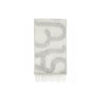 Acne Studios Logo Intarsia Fringed Scarf