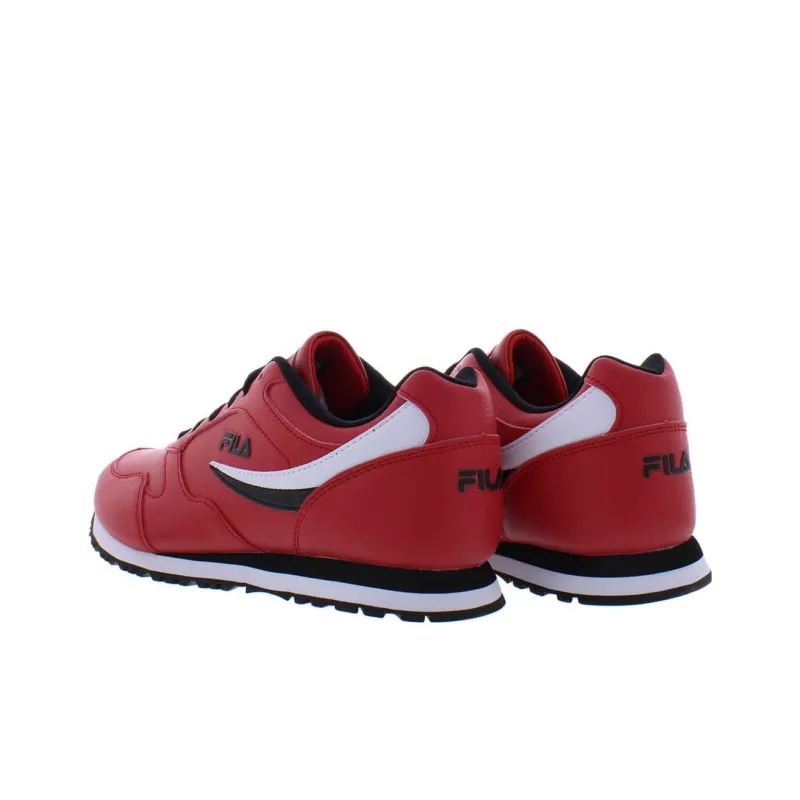 FILA Durable Breathable Low Top Running Shoes Men's Red-2