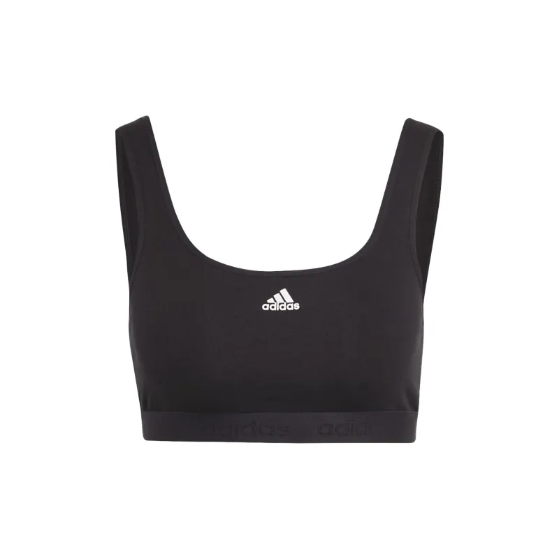 Adidas ACTIVE COMFORT FLEX COTTON SCOOP BRALETTE Bra Women's Black-0