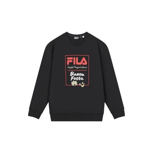 FILA Dragon Dragon Series Sweatshirts Unisex Jet Black