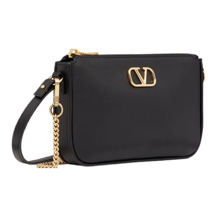 Valentino Vlogo Calfskin Crossbody Bag, Shoulder Bag Women's Black-1