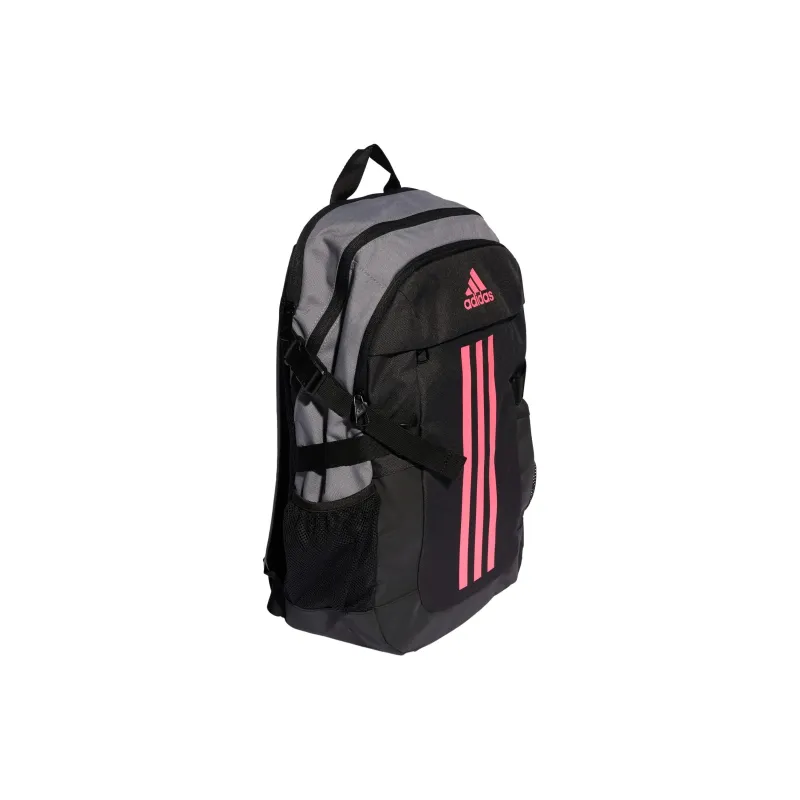 Adidas Recycled Polyester Plain Weave Fabric Backpack Regular Unisex Gray/Carbon/Black/Transparent Pink-1