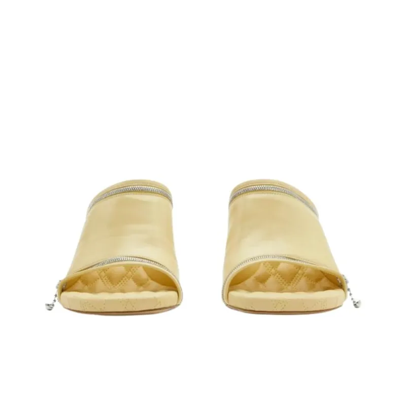 Burberry 85mm Decorative-zip Leather Sandals-2