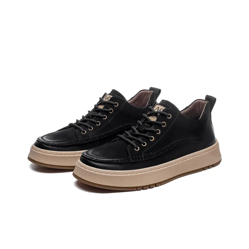 15 MINS Wear Resistant Low Top Skateboard Shoes Men's Black-5