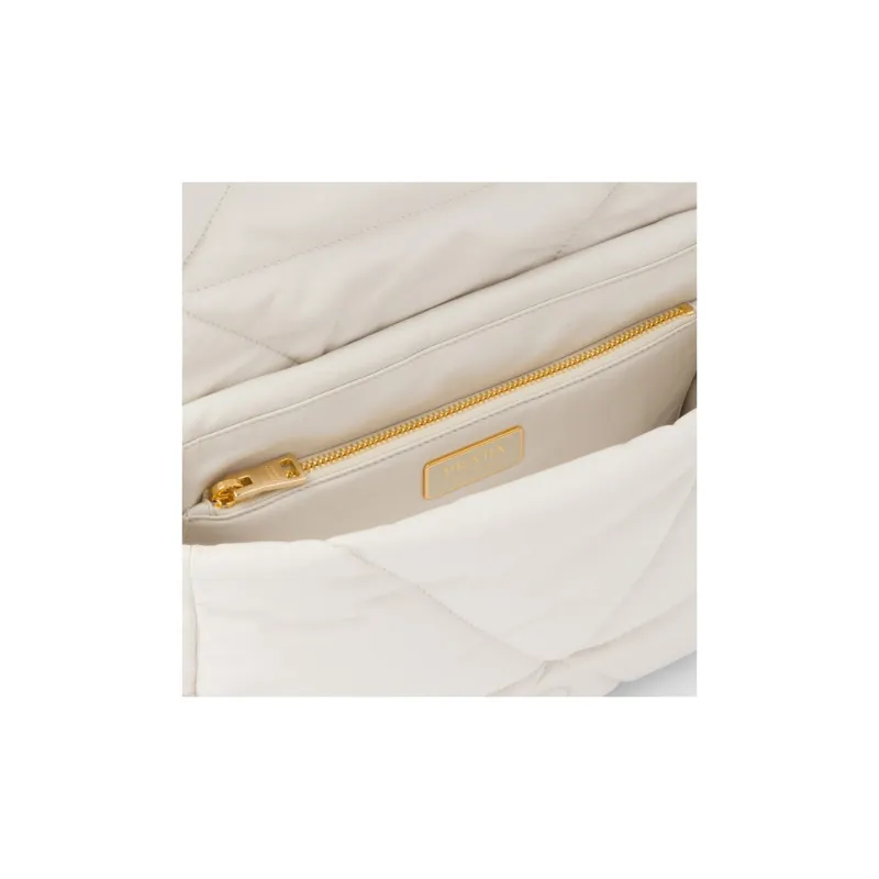 PRADA Nappa Leather Crossbody Bag Shoulder Bag Women's White-3