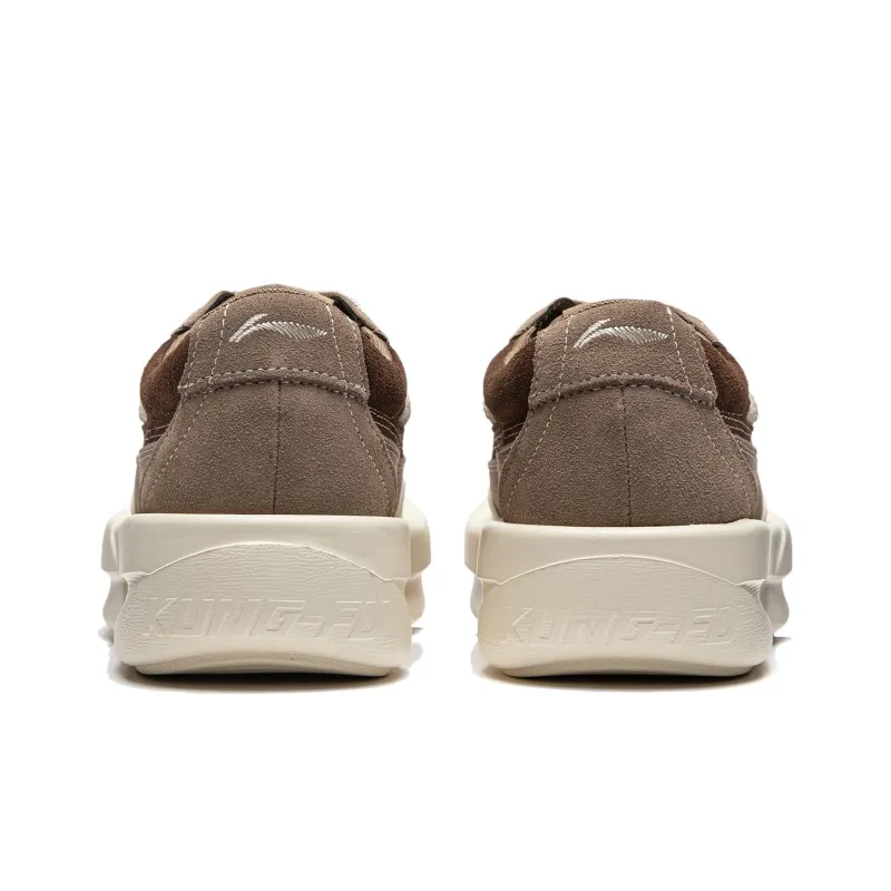 LiNing Slip Resistant Low Top Casual Shoes Unisex Brown-5